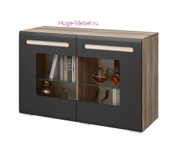 Комод со стеклом "Наоми КМ-10" графит