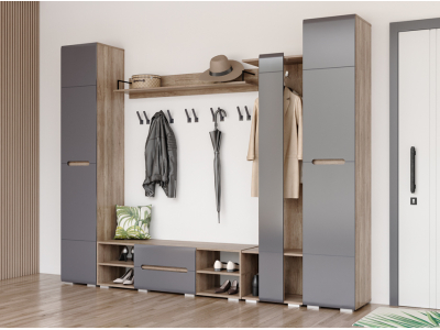 Прихожая "Наоми" графит