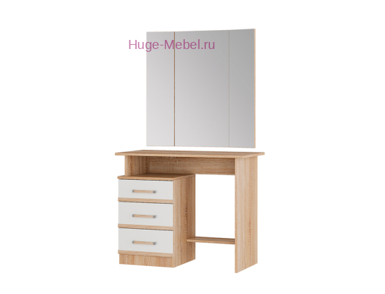 Косметический стол с зеркалом "Сакура" белый