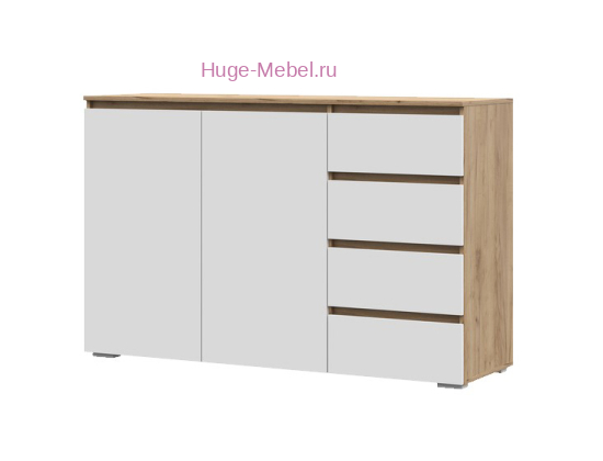 Комод "Хелен КМ 06" белый+крафт