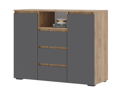 Комод "Хелен КМ 01" графит+крафт Комод "Хелен КМ 01" графит+крафт