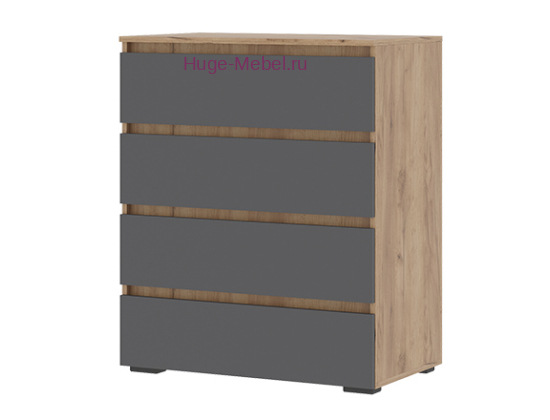 Комод "Хелен КМ 02" графит+крафт