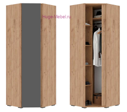Угловой шкаф "Хелен ШК 04" графит+крафт