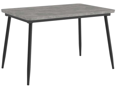 Стол 120х80 "Детройт" Ателье светлое ЛДСП (подстолье конус черное) Стол 120х80 "Детройт" Ателье светлое ЛДСП (подстолье конус черное)