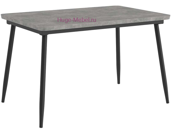 Стол 120х80 "Детройт" Ателье светлое ЛДСП (подстолье конус черное)