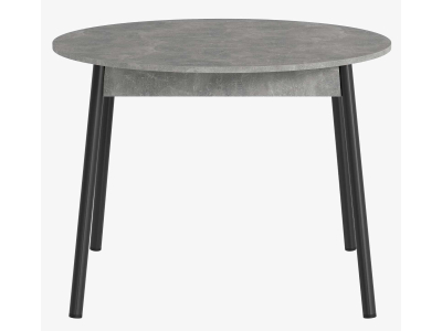 Стол 100х100 "Цент" Ателье светлое ЛДСП (подстолье конус черное) Стол 100х100 "Цент" Ателье светлое ЛДСП (подстолье конус черное)