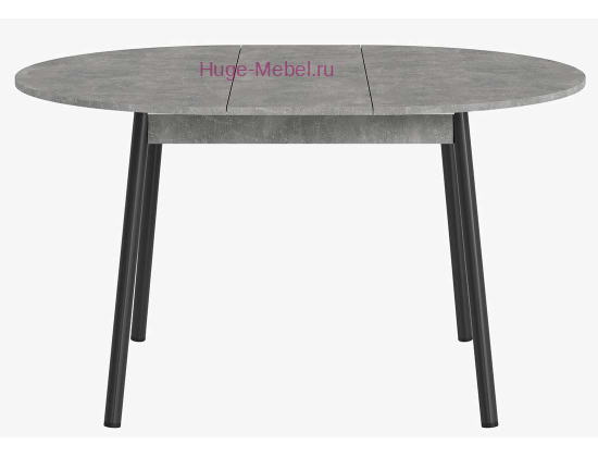 Стол раскладной "Цент бабочка" Ателье светлое ЛДСП (подстолье конус черное)