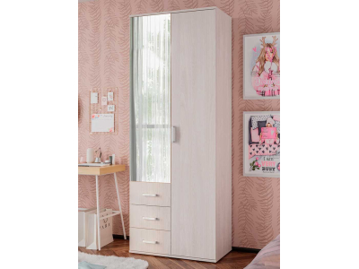 Шкаф 2-х створчатый "Белла" ясень белый Шкаф 2-х створчатый "Белла" ясень белый