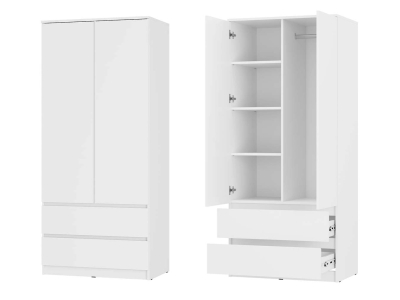 Шкаф 2-х створчатый "Симпл" белый Шкаф 2-х створчатый "Симпл" белый