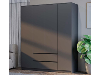 Шкаф 4-х створчатый "Симпл" графит