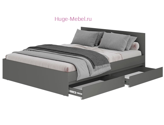 Кровать 160х200 "Симпл" графит
