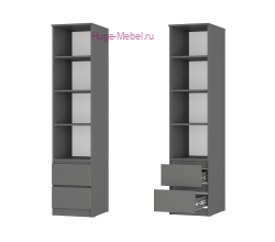 Пенал с открытыми полками "Симпл ПН-18" графит