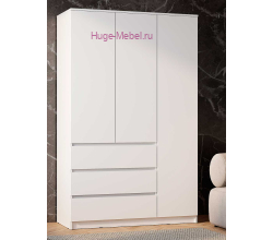 Шкаф 3-х створчатый "Симпл ШК-08" белый