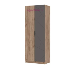Шкаф 2х-створчатый "Орегон ШК 02" асфальт + дуб крафт