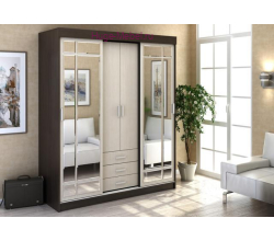Шкаф-купе с зеркалом "Андрей 1 Венге/Дуб"