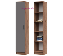 Пенал с полками "Машенька ПН-202" серый/крафт табачный