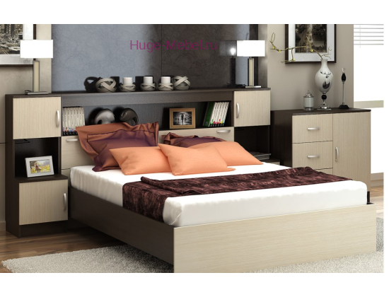 Кровать с порталом 1.6 "Бася КР-552" венге