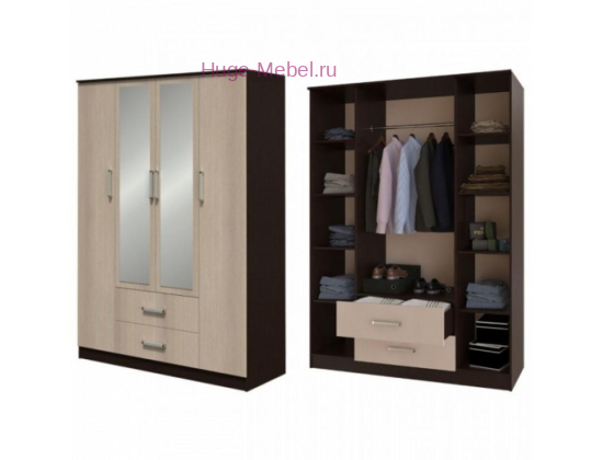 Шкаф 4-х створчатый "Фиеста венге"